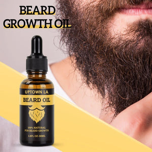 Uptown LA Beard Growth Oil for Men – Argan & Geranium (30ml)