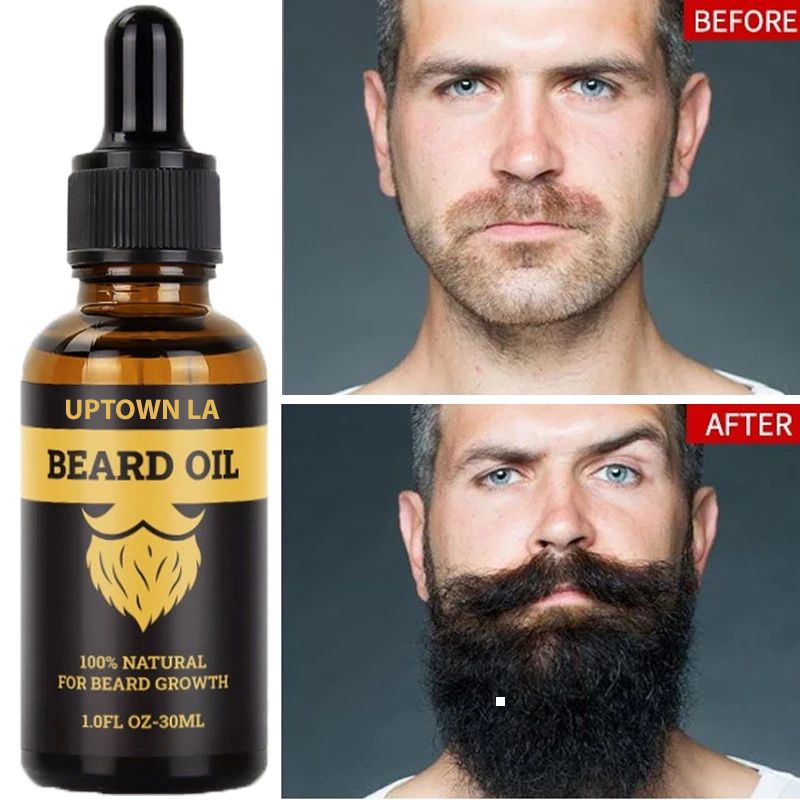 Uptown LA Beard Growth Oil for Men – Argan & Geranium (30ml)
